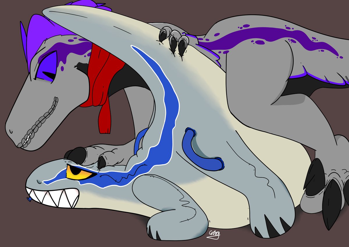 CobraCs6's tweet photo. #nsfw #nsfwart #dinosaur 
I love my new Blue toy XD https://t.co/TKDTtOipmc