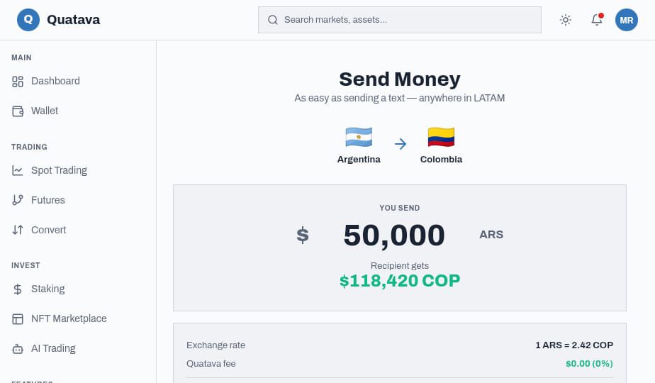 Quatavaenq's tweet photo. Sending money home shouldn't cost you 8% in fees and 3 days of waiting. 

On Quatava, it takes seconds so more of what you send actually gets there.

#Quatava #SendMoneyHome #Remittances https://t.co/RbZ5EWWMwN
