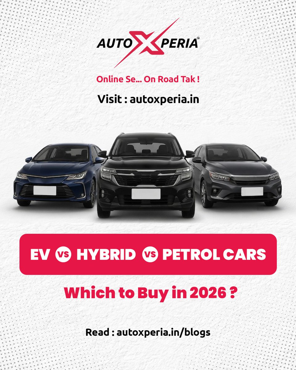 FidelaBazeuf's tweet photo. EV vs Hybrid vs Petrol: Which car is right for you in 2026? Compare running costs, mileage, performance, and everyday convenience to make a smarter choice for your next ride. https://t.co/fbiB4WFotW