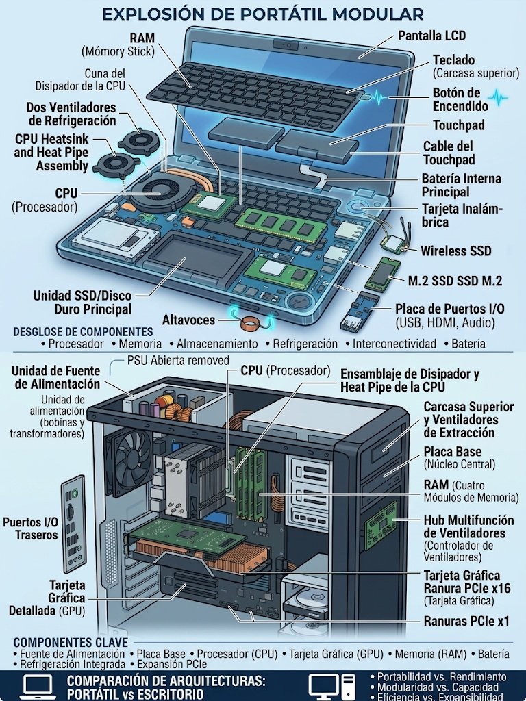CCompomix's tweet photo. Comparación de arquitecturas: Anatomy de un portátil y una torre PC por dentro.
Portabilidad vs. Rendimiento: Mapa visual de componentes en Laptop y Desktop.📌
#Hardware #PCBuilding #SoporteTecnico #SysAdmin #ComputerHardware https://t.co/mhKEP14LPo