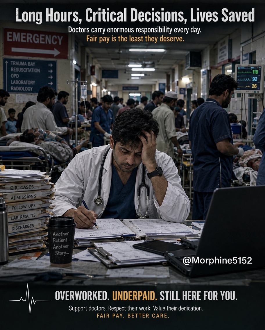 Morphine5152's tweet photo. 𝗗𝗲𝗺𝗮𝗻𝗱:📢
30% 𝗽𝗮𝘆 𝗿𝗶𝘀𝗲 + 5% 𝗮𝗻𝗻𝘂𝗮𝗹 𝗶𝗻𝗰𝗿𝗲𝗺𝗲𝗻𝘁.

𝗥𝗲𝘀𝗽𝗲𝗰𝘁 𝗼𝘂𝗿 𝘄𝗼𝗿𝗸. 𝗥𝗲𝘀𝗽𝗲𝗰𝘁 𝗼𝘂𝗿 𝗱𝗲𝗺𝗮𝗻𝗱.

𝗡𝗼𝘁 𝗮𝘀𝗸𝗶𝗻𝗴 𝗳𝗼𝗿 𝗲𝘅𝘁𝗿𝗮. 𝗜𝘁'𝘀 𝗢𝘂𝗿 𝗿𝗶𝗴𝗵𝘁.

#30PercentPayRiseForDoctors https://t.co/ZVxmU5Nc4H