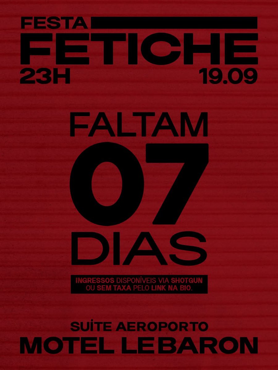 meludo3's tweet photo. Faltam 7 dia para uma noite fora do comum.
Garanta o seu Ingresso. https://t.co/BhCm3MHAZX