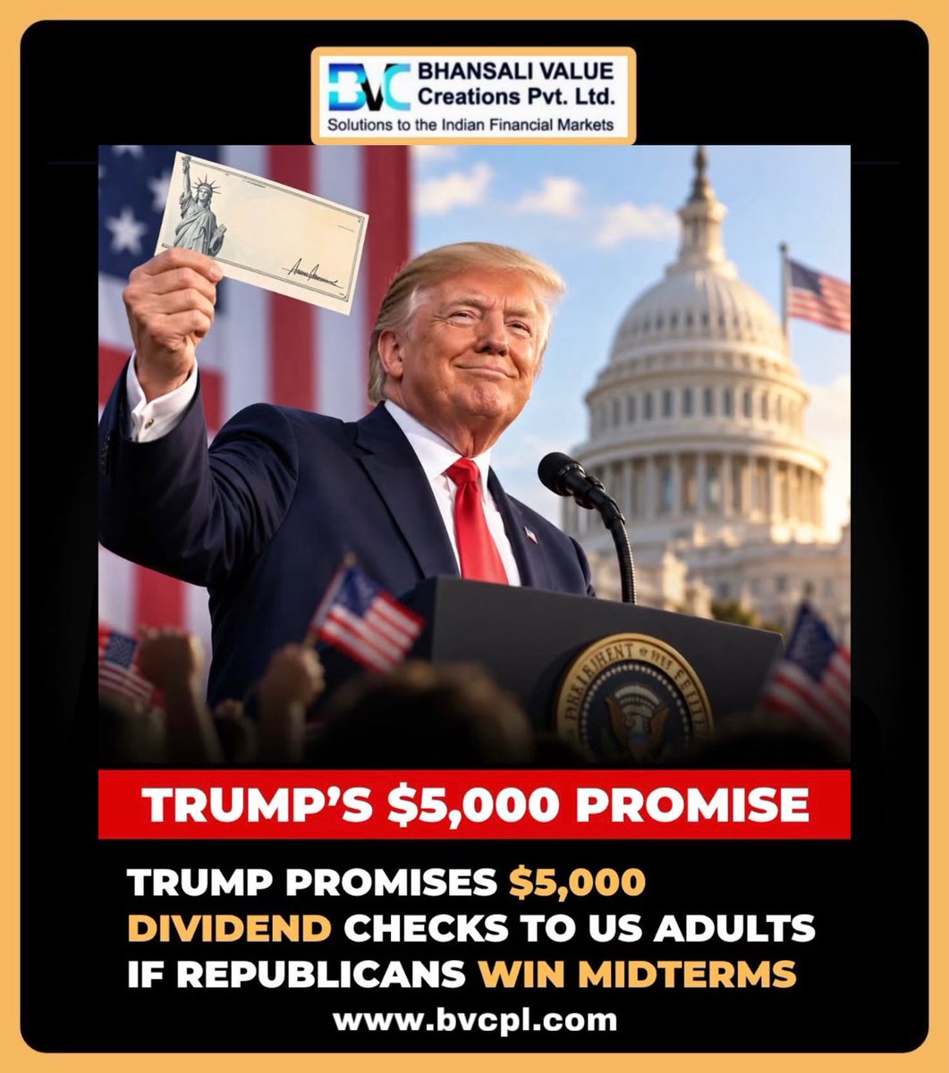 MitsueKopeuo's tweet photo. Trump promises $5, 000 payments to eligible U. S. adults if Republicans retain Congress in 2026. The proposal could cost over $1 trillion, with funding and implementation still unclear. https://t.co/rE70ytYN9I