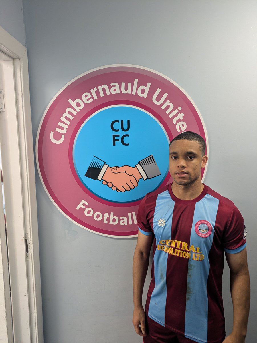 cumbernauldjfc's tweet photo. A few new faces came in the door this week. All 3 made their debuts today. First up we welcome Jerry Otonti to the club. Jerry started today's match, he had a lively debut and looked a constant threat. Welcome to "The Nauld" https://t.co/AboKJAWcg4