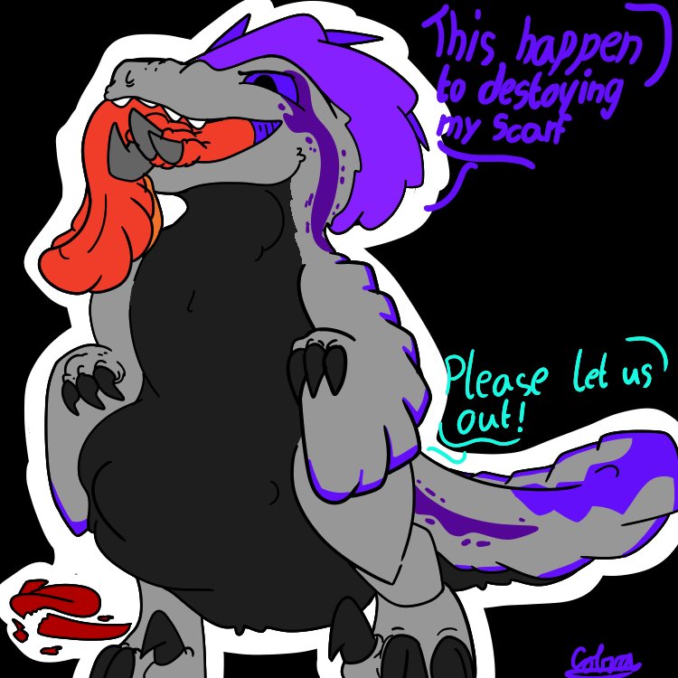 CobraCs6's tweet photo. #vore #nsfw #nsfwart #dinosaur
Little dinos break my scarf now they are my food https://t.co/HFVbNmYt3o