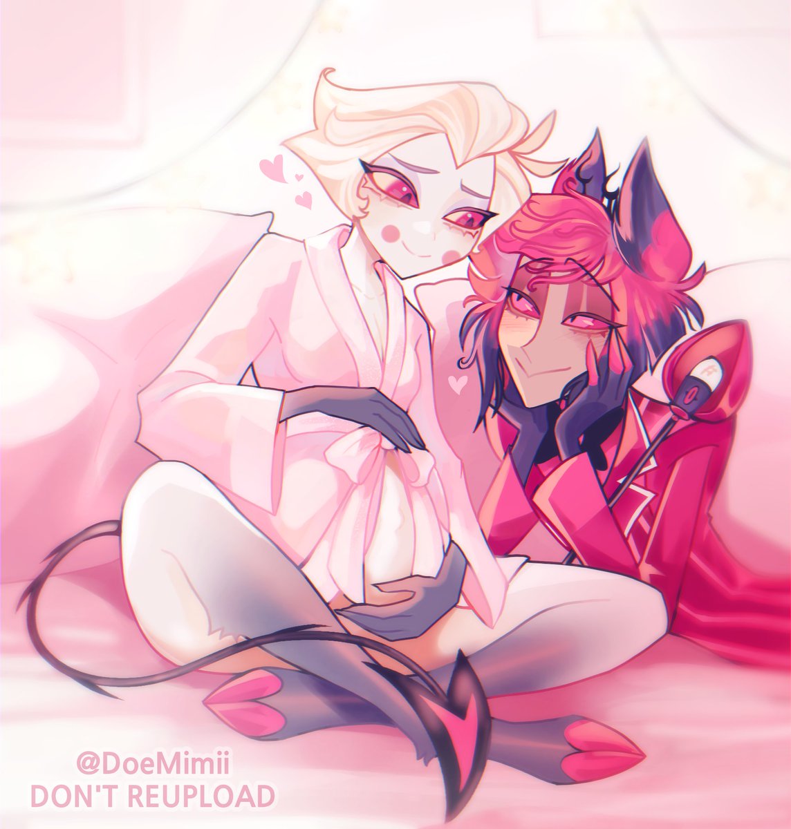 DoeMimii's tweet photo. Quiet Moments 🍼🩷

#radioapple #hazbinhotel https://t.co/YCXIO3P3ay