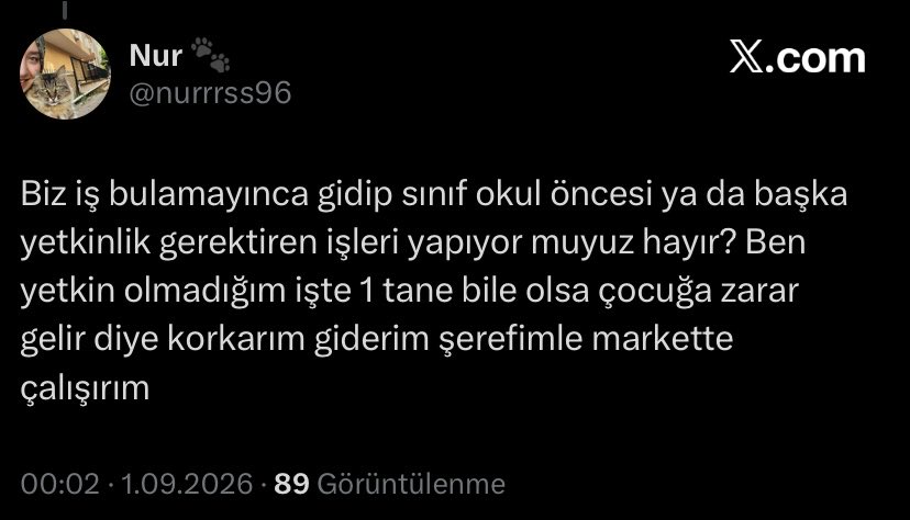 owlbowlower's tweet photo. Bknz: ben iş bulamayınca sertifika alıp özel eğitim gibi yetkinlik gerektiren işi yapmaya çalışıyorum hatta utanmadan aranmadığım için torpil var diye isyan ediyorum x  de. https://t.co/qVsY1rn0oA