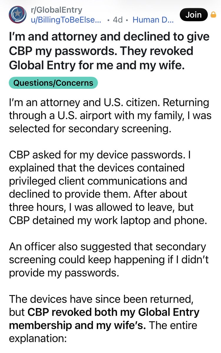 danepps's tweet photo. If true, and especially if this is becoming routine, very troubling. Curious what lawyers/law profs would do in this situation. SCOTUS has never weighed in on this practice.

Thoughts, @OrinKerr, others?

https://t.co/KRDRWa5N7k https://t.co/tDWQUMy0Yc