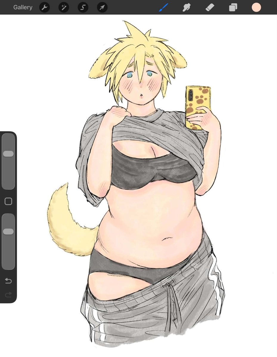 lemmemlemmm's tweet photo. cloud strife being a cutesy chubby puppy wife 🤤🤤🤤 https://t.co/b6iPtrrvhZ