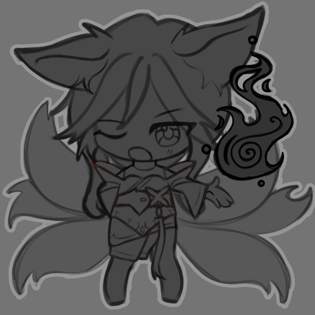Ra_gins's tweet photo. Go foxes! Ahri from League of Legends is one of my favorite characters��her attacks are impossible to deal with 😭

#LeagueOfLegends #chibi https://t.co/G55UPEKIHT