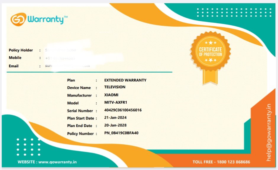 surendra031290's tweet photo. @GoWarranty is indulging in total customer fraud! Raised complaint on Aug 08, 2026.they flatly refused repair and told me to do whatever I want!Strict action is needed against such misleading companies.@ConsumerSec
@jagograhakjago  #GoWarrantyScam #CustomerServiceFail #Fraud https://t.co/wldz2olVNQ