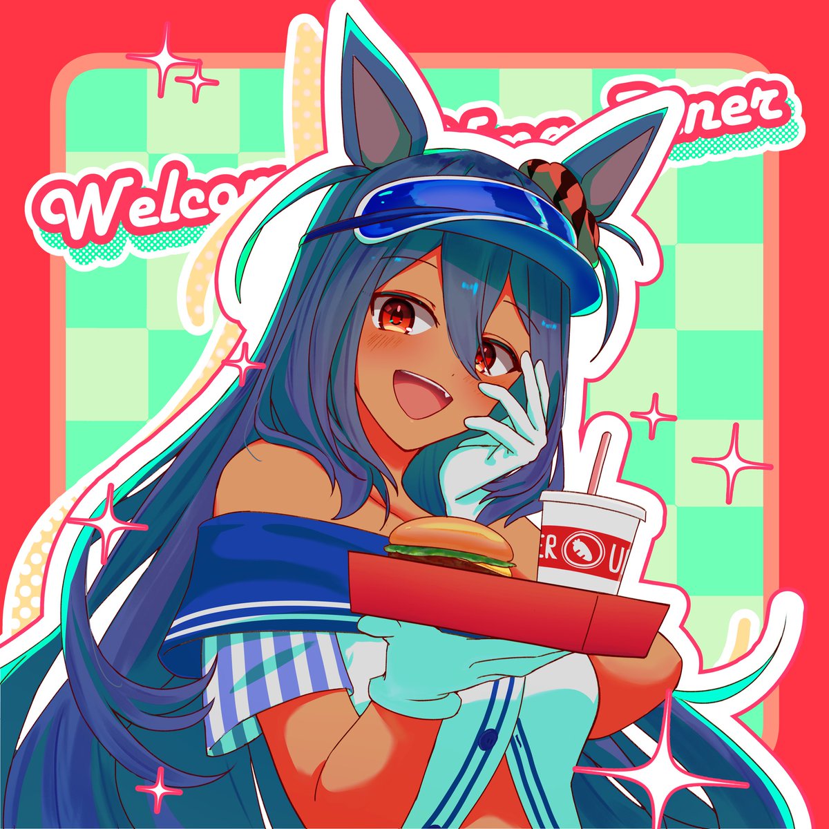 aquisces_arts's tweet photo. Hishi Amazon In-And-Out AU🍔🍟
#ウマ娘 #Umamusume https://t.co/0gUTp9Pxj9