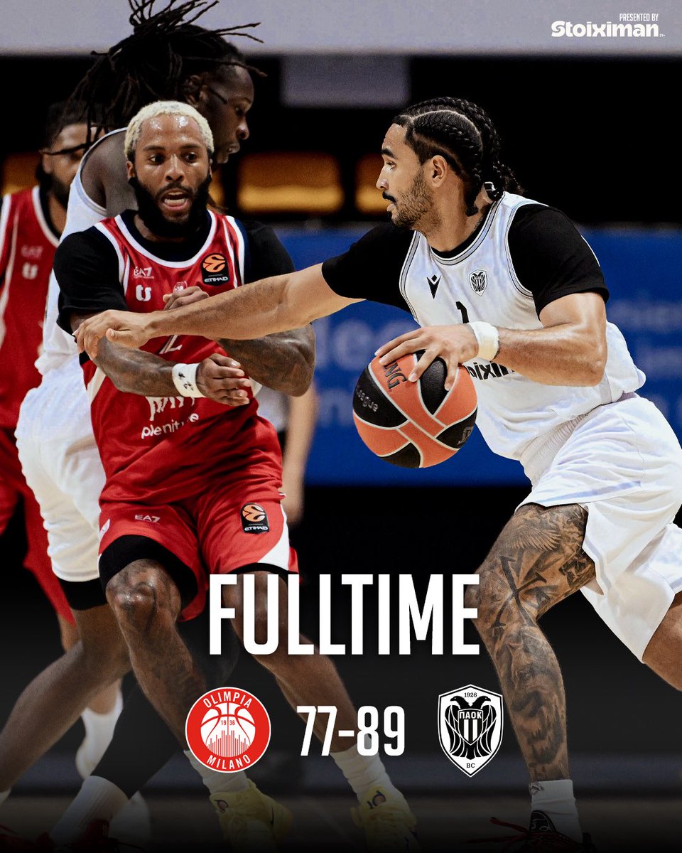 PAOKbasketball's tweet photo. Final • 77-89 https://t.co/lyTqG487rp