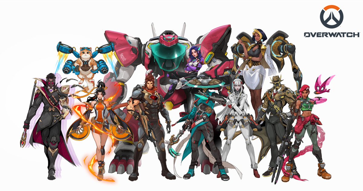PlayOverwatch's tweet photo. Our full year of Heroes, together at last 🙌

Check out the full slate of 2026 Heroes, including our next Support, Hero 55 ✨ https://t.co/2OvY91OyFH