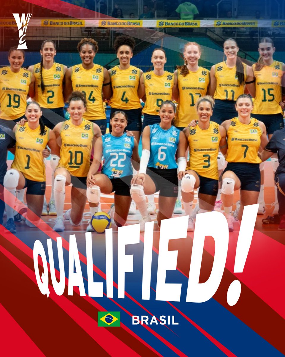 volleyballworld's tweet photo. ๐ง๐ท BRAZIL ARE HEADING TO THE WORLD CUP! ๐๏ธ๐
Brazil have booked their place at the 2027 FIVB Volleyball Womenโs World Cup! ๐๐ฅ
Another chance to take the Brazilian colors to the world stage. ๐๐
See you at the World Cup, Brazil! ๐ง๐ทโจ
๐ #Volleyball #VBWorldCup https://t.co/zlgpFHjW1d