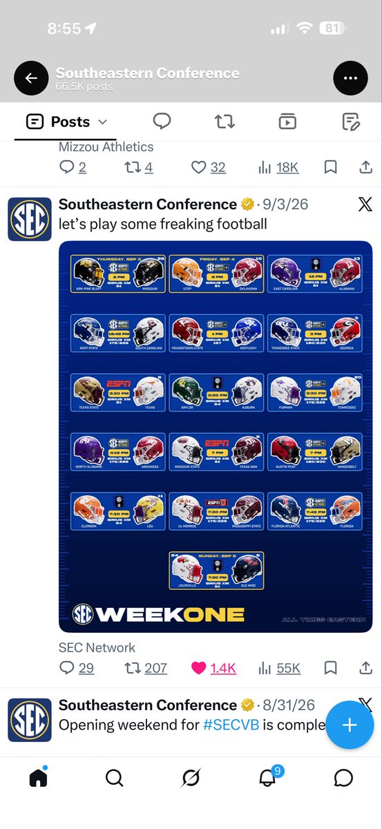 kimgogators's tweet photo. @SEC where is week 2 SEC helmets? This is week 1. https://t.co/NI9TJvkfhD
