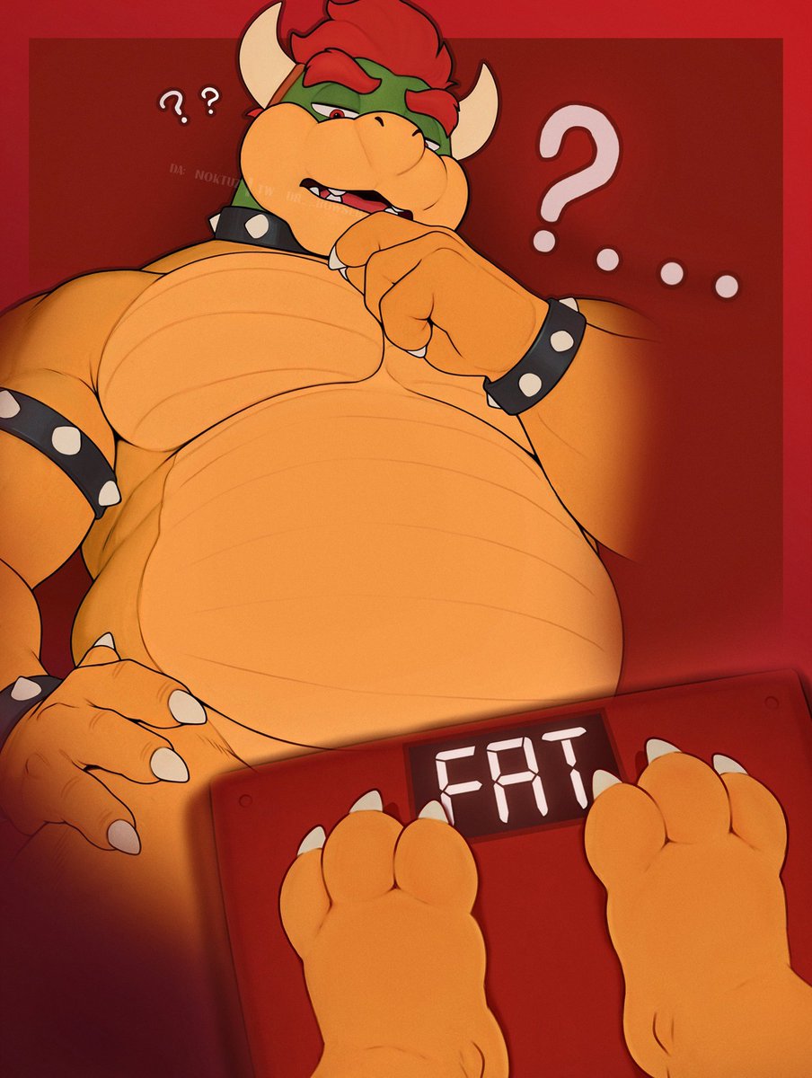 BowserKoopaLord's tweet photo. Jeez, Maybe he should lay off all the snacking...
its starting to pile up on his fat ass and gut, and he's only getting fatter...

Oh, what's that? You like how fat the Koopa King is getting?

Hmph... maybe you should come be his meal then...

churn in his guts into koopa fat.~ https://t.co/tqkGvhqtX3