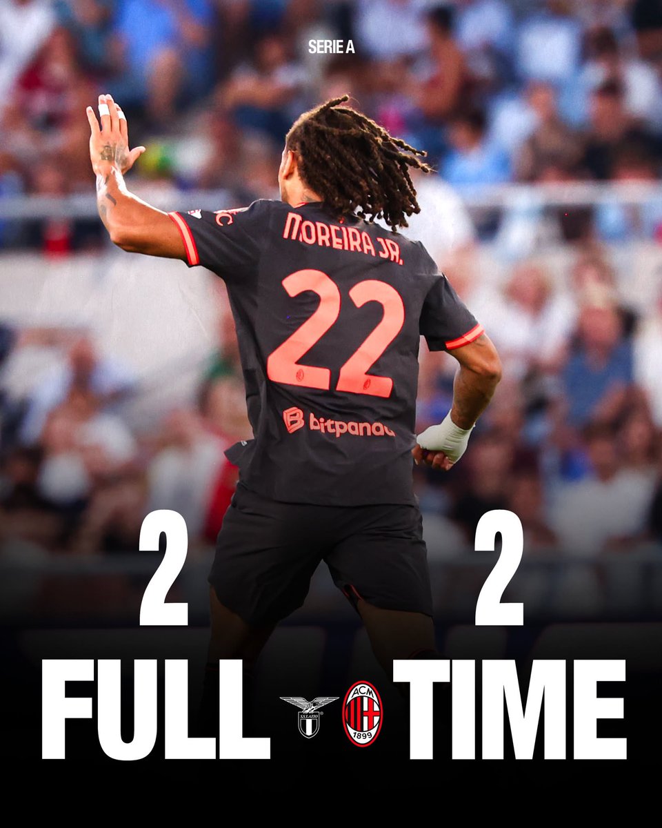 milanfansbh's tweet photo. - 📢 صافرة نهاية المباراة :

- ⚫️🔴 ميلان ⚽️🥅2️⃣ :
- ⁠🦅⚪️ لاتسيو ⚽️🥅2️⃣ :

- #الدوري_🇮🇹الإيطالي
- ⁠#الجولة_ال4️⃣
- ⁠#الملعب_🏟️الأولمبيكو
- ⁠#⚫️🔴ميلان_🦅⚪️لاتسيو https://t.co/Tt4vDQVoPD