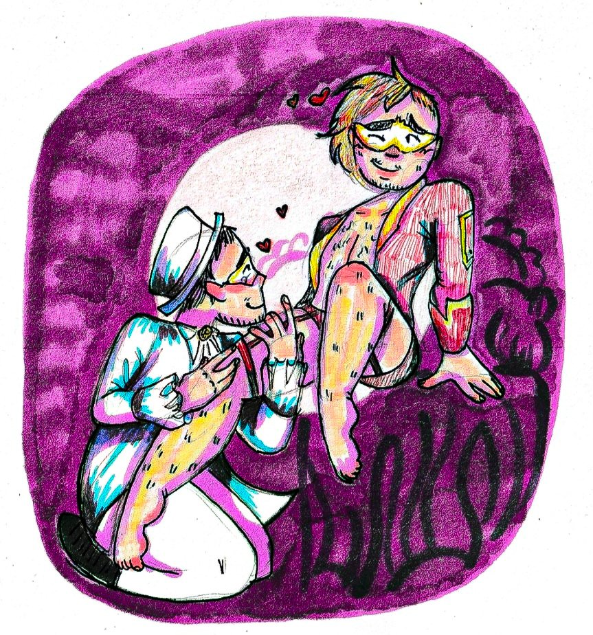 K0piga's tweet photo. "Oh my Baron!"
Scanned page from my sketchpad. No AI enhancement. #art #fanart #panoptiko #panoptiron #panoptwt #traditional https://t.co/3tZzVtF2We