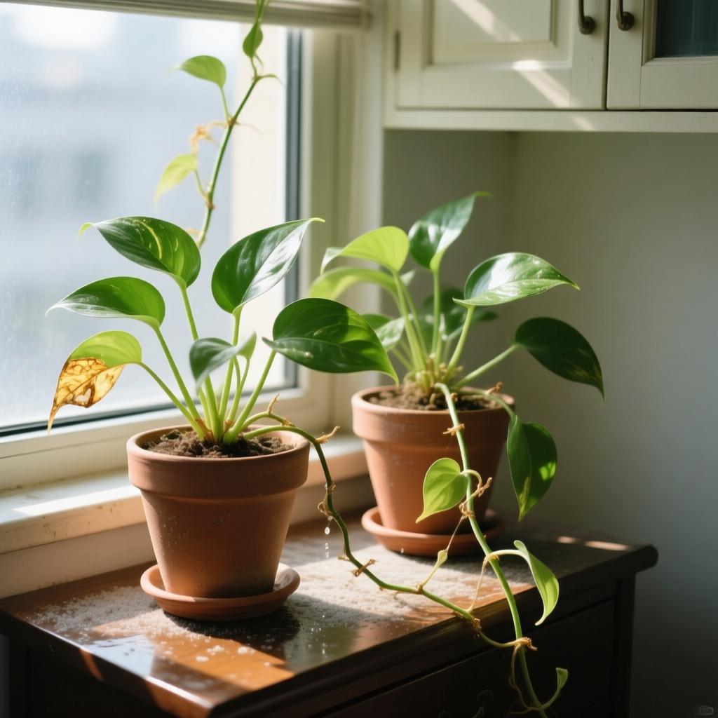 roxam894388's tweet photo. Keep your pothos thriving: place in bright indirect light, water when top 2 inches of soil dry out, and wipe leaves monthly to keep them shiny! https://t.co/oDNYhtU5Yi