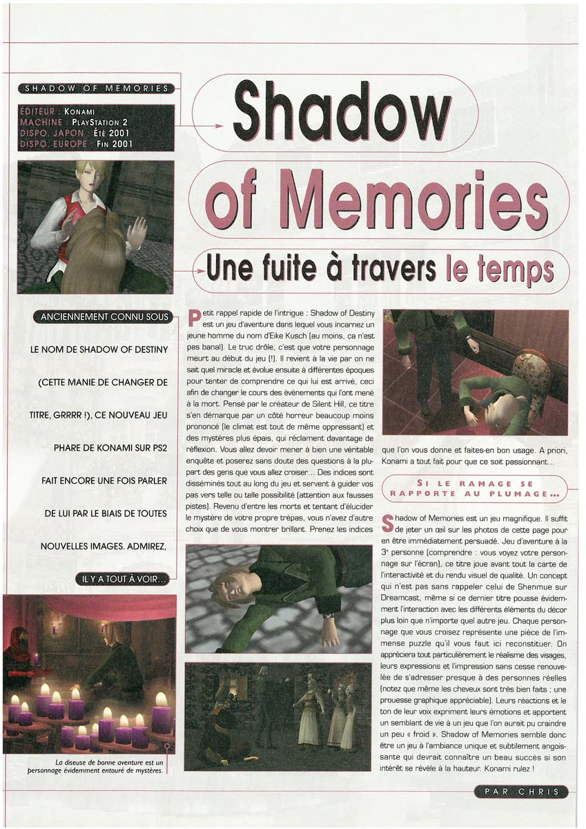 K_M_Sayuri's tweet photo. Joypad Magazine (France) - Issue 104 January 2001

#shadowofdestiny #shadowofmemories https://t.co/gX2A0eMxMr
