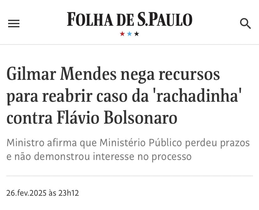 TI_InterBr's tweet photo. São extremamente graves as revelações em série sobre o candidato Flávio Bolsonaro, que pediu R$ 134 mi e recebeu R$ 61 mi do maior fraudador da história brasileira e, agora, sabe-se que omitiu e fez falsas alegações sobre as prestações de contas.

Flávio se livrou de investigações de rachadinha no passado recente por decisões de Toffoli e Gilmar. Certamente não é um candidato comprometido com a agenda anticorrupção e muito menos de integridade no STF, pois é aliado e se beneficiou do Centrão do Judiciário.