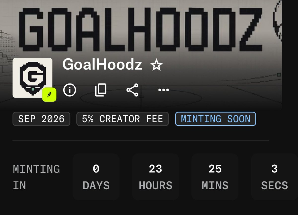 CryptoRohit07's tweet photo. 🔥@Goalhoodz MINTING TOMORROW!👀

Looking like a really good project so far 🔥

🎁 I’m giving away 30 GTD (FREE MINT) spots to my community 😊

Also, Goalhoodz has updated your wallet, kindly check yours and drop a screenshot👇
https://t.co/1HFW4Ezz5r

💎 Mint Details:
• GTD — FREE 🎁
• FCFS — $2.75
• Public — $11.11

💰How much do you expect?🤞

Are you excited?!!! 👀🔥
💬 Comment + Like ❤️