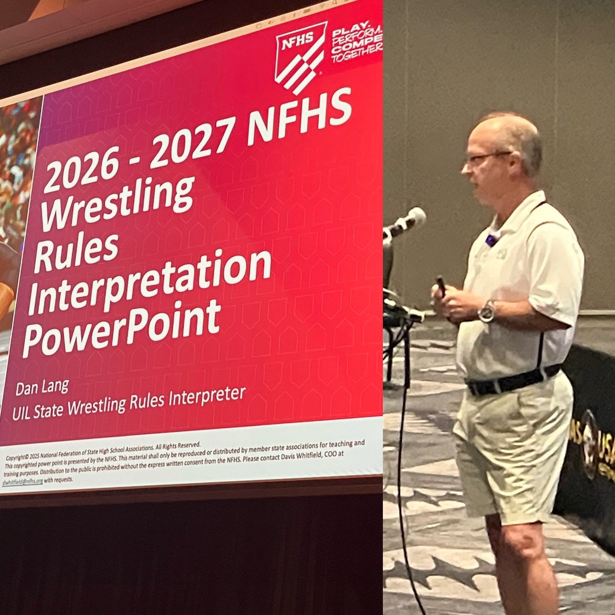 THSWCA's tweet photo. Thank you to Dan Lang our @NWCA state rules interpreter for his time, investment in our sport and for being a great resource for our coaches! https://t.co/iyBzVzUNY3