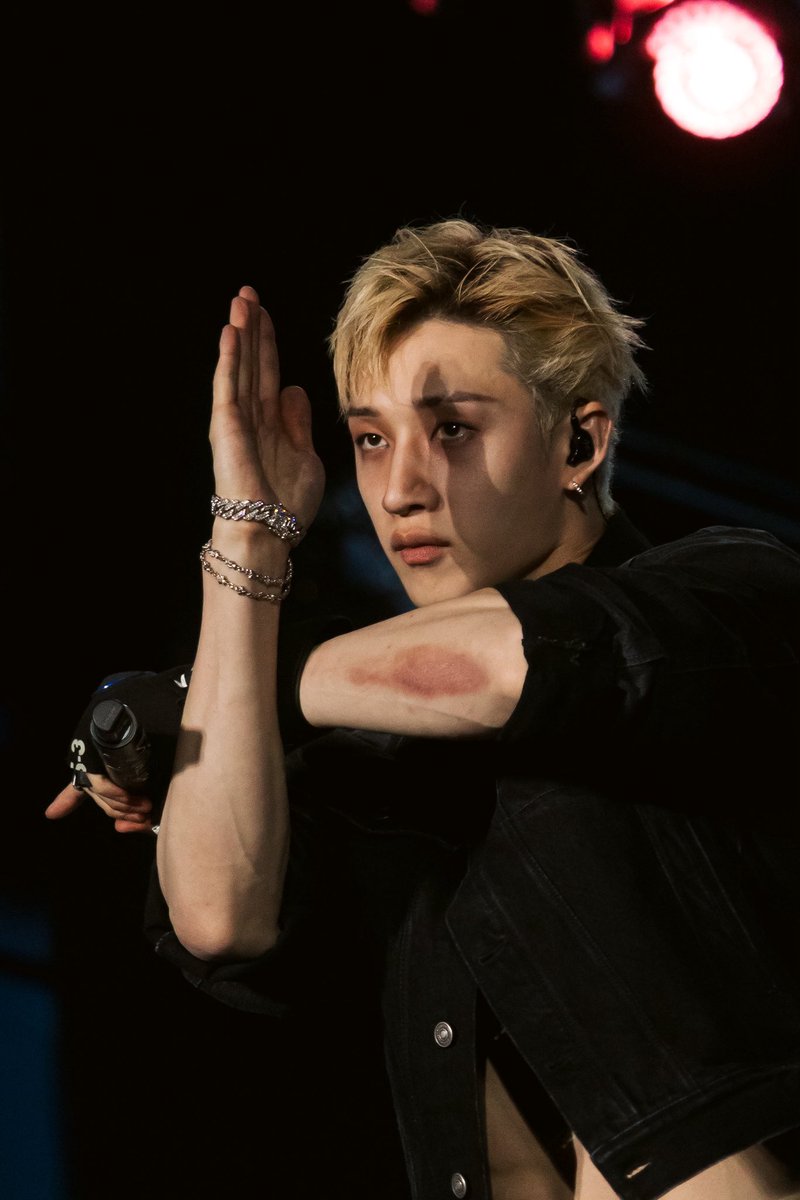 BangChanGlobal's tweet photo. 📸 | STUNNING #BangChan photos from @rockinrio - taken by Carol Marins via @weinthecrowd 

🐺🔥

#방찬 https://t.co/0CObIcYL1v