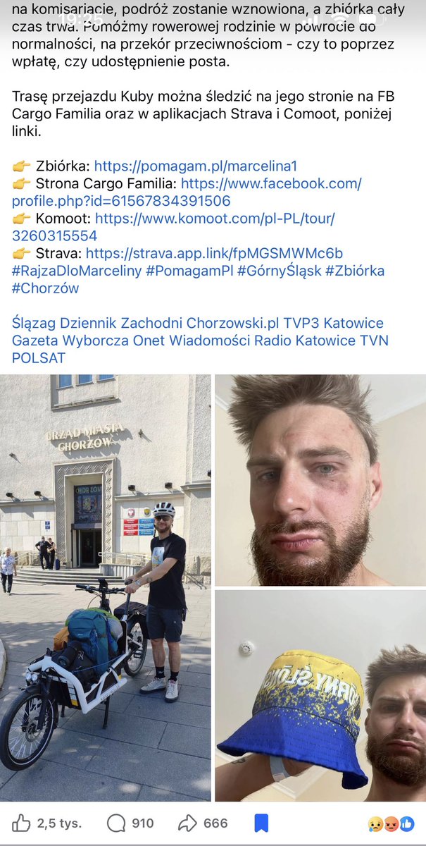 CaIedonia_sI's tweet photo. Тебе понравится @catthepoet5 
Чел с Хожува поехал в велозабег со сбором денег на помощь больной раком польке. Ехал по границе Польша-Чехия переодически заезжая в Чехию.В Остраве(CZ) ему дали пизды другие поляки-туристы назвав его бандеровцем.Поводом стала панамка в цветах Шленска https://t.co/0bIIV8AJ4V