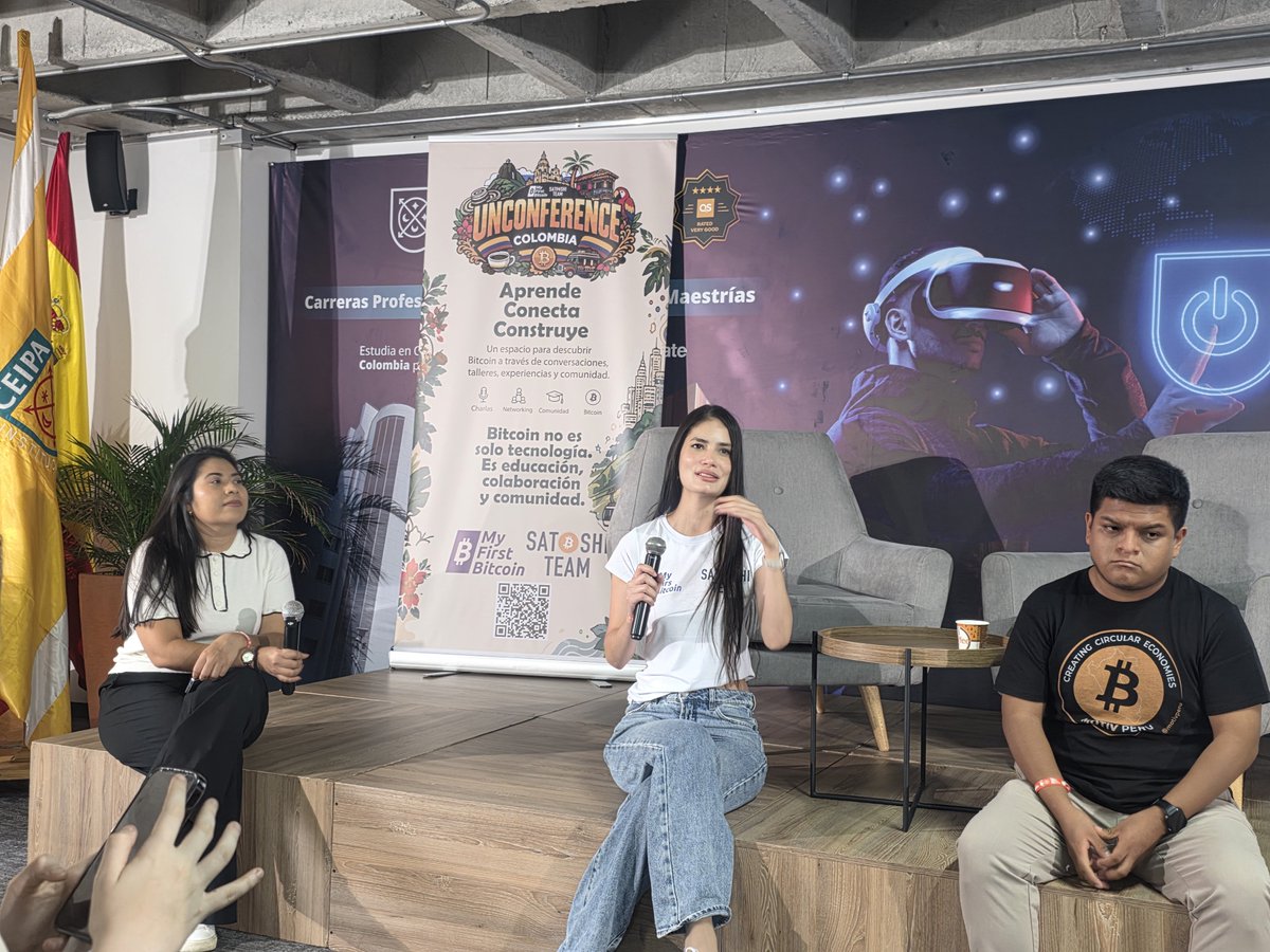 LinaEscarraga's tweet photo. @Blockvoz_xyz @satoshiteam_ @MyFirstBitcoin_ La agenda ya comenzó a tomar forma 🚀

@MyFirstBitcoin_, @MotivPeru y @paystand nos ponen en contexto sobre la gran labor que vienen desarrollando para generar impacto social y transformar realidades en Latinoamérica desde Bitcoin, la educación financiera y la innovación. 🌎🧡 https://t.co/cN999OyAAr