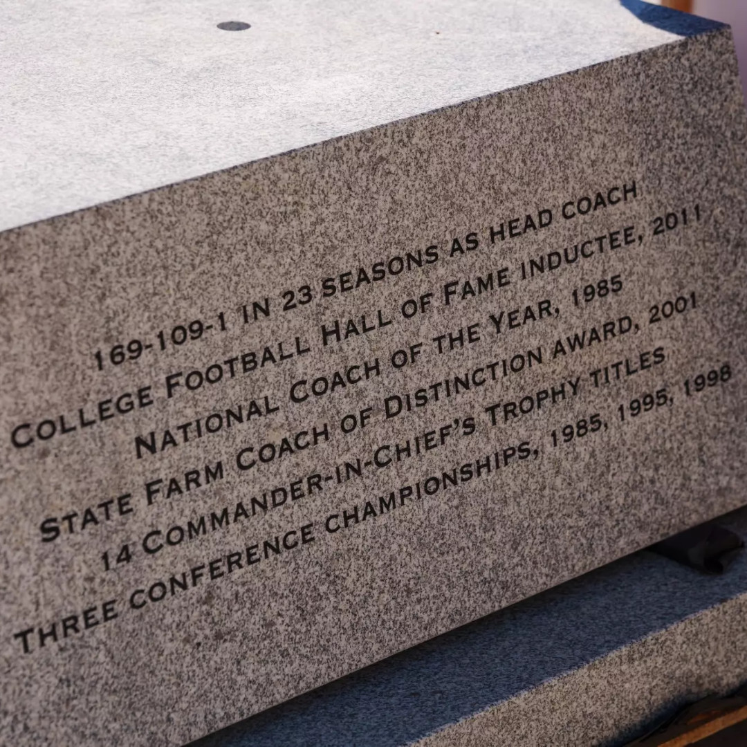 KappaSigmaHQ's tweet photo. Kappa Sigma congratulates Brother Fisher DeBerry (Alpha-Nu, Wofford College, ’57), 2021 Kappa Sigma Co-Man of the Year, on the dedication of a statue in his honor at the United States Air Force Academy.

Brother DeBerry remains the winningest coach in Air Force history, leading the Falcons for 23 seasons to 169 victories, three conference championships, 12 bowl appearances, and a record 14 Commander-in-Chief’s Trophies. His career also earned him induction into the College Football Hall of Fame.

Beyond the field, Brother DeBerry and his wife, LuAnn, have continued to make an impact through the Fisher DeBerry Foundation, supporting children and families in need.

Congratulations, Brother DeBerry, on an extraordinary and lasting legacy.

A.E.K.Δ.B.