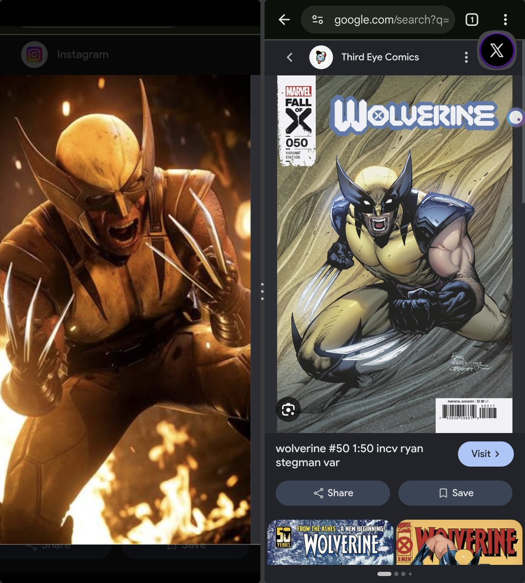 Victor111v's tweet photo. @WintreeFubuki @Mangalawyer I thought the same then i find out that all the capture moments were made by a woman

Right away went I saw the narrow shoulders when on this scene

Why wolverine would shoot out his claws that way it doesn't make sense? https://t.co/gvQB6fJcky