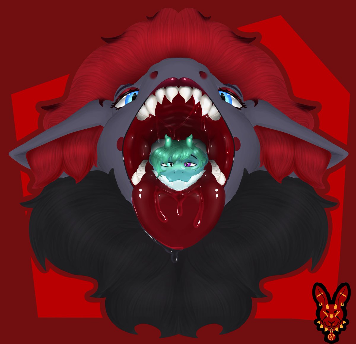 CherryTerrorAD's tweet photo. maw shots i did for @TechzAtles featuring @TheLibertyVice #voreㅤㅤ https://t.co/saQPgjyfdz