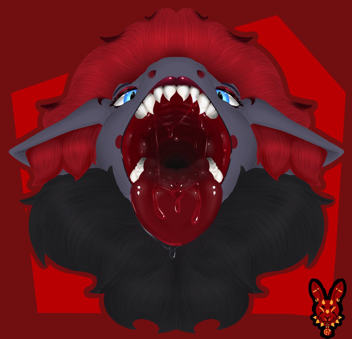 CherryTerrorAD's tweet photo. maw shots i did for @TechzAtles featuring @TheLibertyVice #voreㅤㅤ https://t.co/saQPgjyfdz