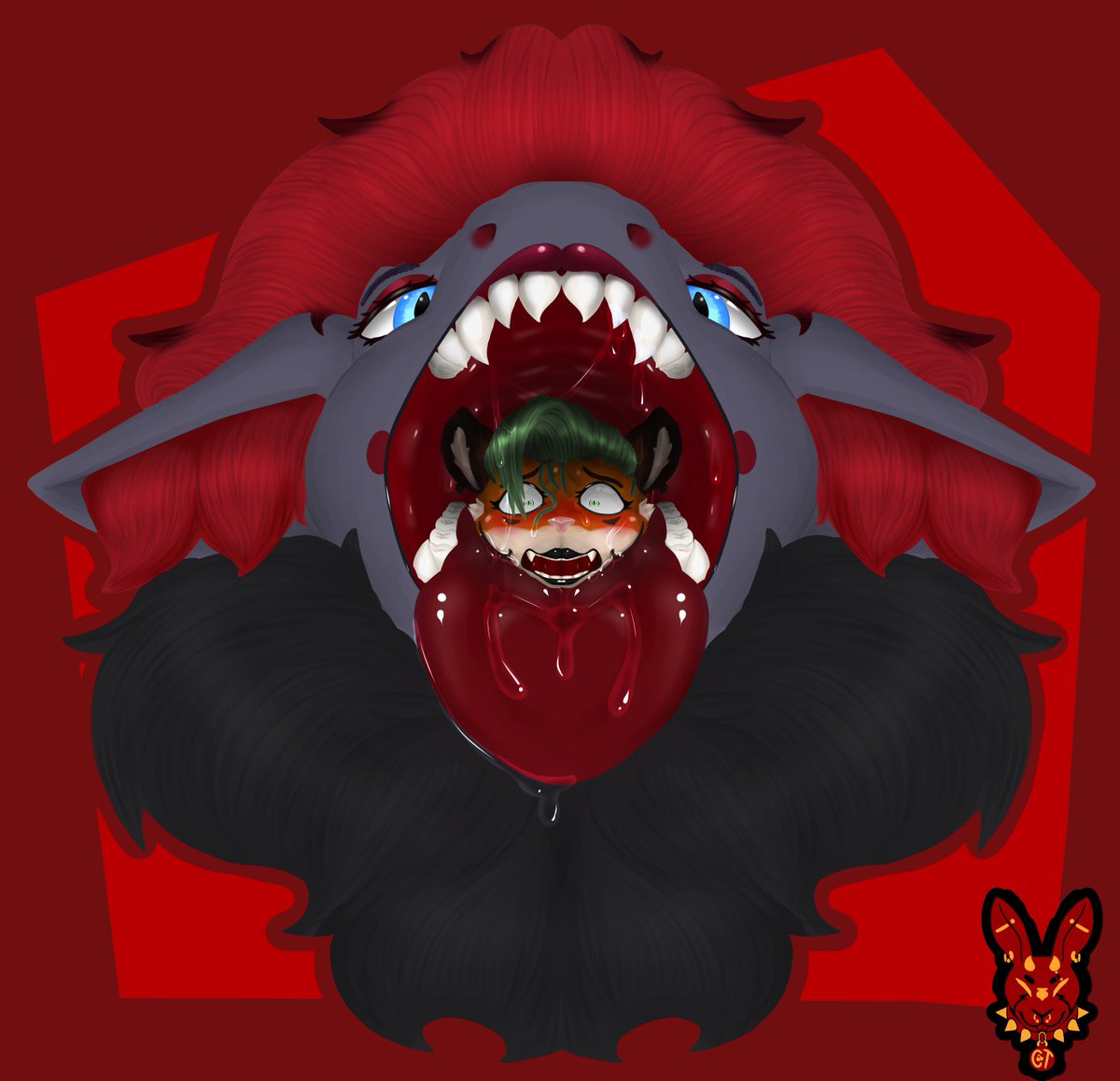CherryTerrorAD's tweet photo. maw shots i did for @TechzAtles featuring @TheLibertyVice #voreㅤㅤ https://t.co/saQPgjyfdz