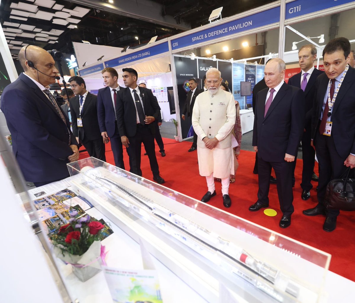 RailVikas's tweet photo. A proud moment for RVNL at INNOPROM India 2026

Hon’ble PM Shri Narendra Modi and President Vladimir H E.Putin visited the RVNL stall at Bharat Mandapam. India-Russia strategic partnership is reflected in RVNL’s Vande Bharat Sleeper trainset manufacturing collaboration
#INNOPROM https://t.co/lbsEM3F00b