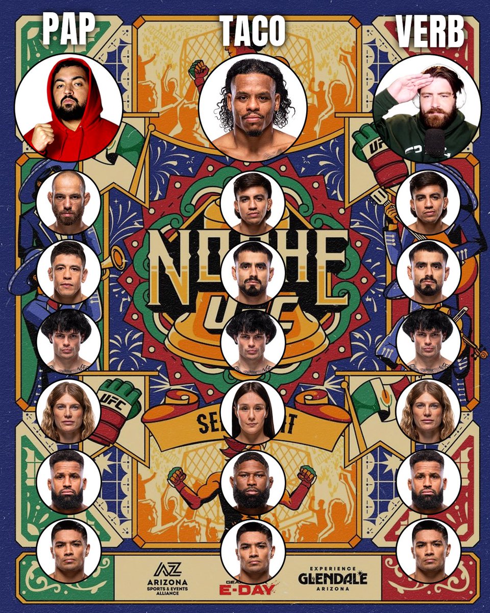 UFCPAP's tweet photo. Main Card picks for Noche UFC with @chriswartaco https://t.co/VeflyoC7R5