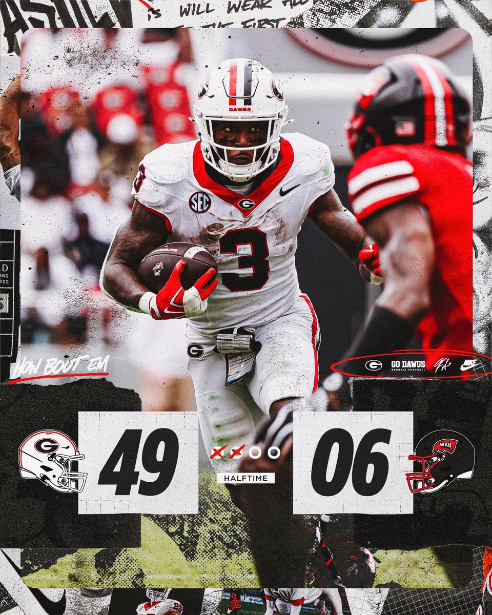 GeorgiaFootball's tweet photo. Heck of a half in Athens https://t.co/BpuTZ4Mz2A