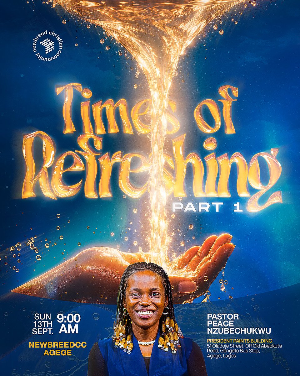 newbreedccng's tweet photo. @sir_davoh @ernie_olisama @iamekenechris @Efuru_Okoroafor @WisdmOkechukwu @momodu_victor @famous_alele @Toluwani_abe @Uwanatotheworld We believe God wants to meet us in His Word, minister to our hearts, and bring us into a deeper experience of His presence.
So come hungry.
Come expectant.
Come ready to receive.
See you in church 🕊️
#newbreedcc #timesofrefreshing #sundayservice https://t.co/9ICyFg9iRt