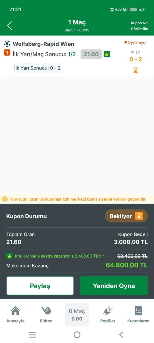 vole_analiz's tweet photo. GÜVENMEDİĞİM VEYA ALMADIĞIM HİÇ BİR MAÇI SİZE DEMEM ARKADAŞLAR, GERÇEKTEN ÜZGÜNÜM 😔 https://t.co/xVkzpDxslO