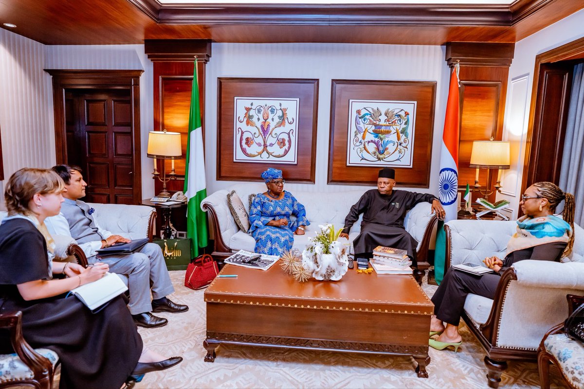 officialSKSM's tweet photo. Nigeria has reaffirmed its commitment to the World Trade Organisation (@WTO) and the multilateral trading system, saying no country can prosper in isolation from the global community.

Specifically, Vice President @KashimSM, who restated the nation’s position, assured that Nigeria would continue to support the WTO in strengthening multilateralism and promoting a global system built on cooperation rather than isolation.

Senator @KashimSM spoke on Saturday during a meeting with the Director-General of the WTO, Dr. @NOIweala, on the sidelines of the ongoing BRICS Leaders’ Summit in New Delhi, India.

“I believe the world is greater than one nation. We will continue to support the WTO in championing the cause of multilateralism. We are essentially one human family and interconnected. You cannot divorce yourself from the global community,” he said.