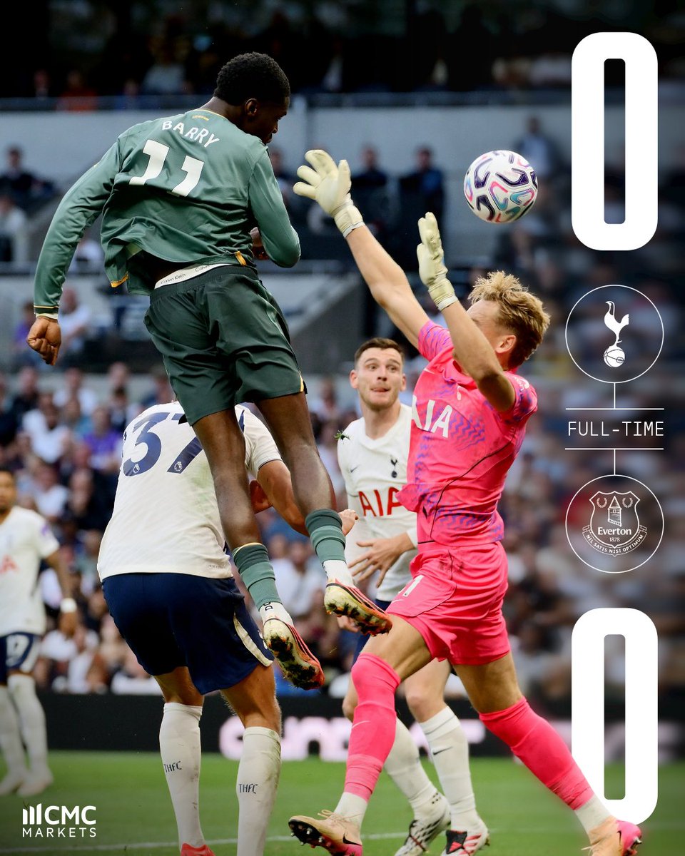 Everton's tweet photo. FT. Another point on the road as we continue our unbeaten start to the season. 

[0-0] #TOTEVE https://t.co/yl3GT2Euui