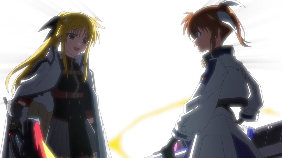 Jack_J_Smith's tweet photo. NanoFate fighting together!! 😍🤩
Fate saving Nanoha like always! ❤️
#なのはEXGV #なのフェイ https://t.co/aCxAO4wu5G