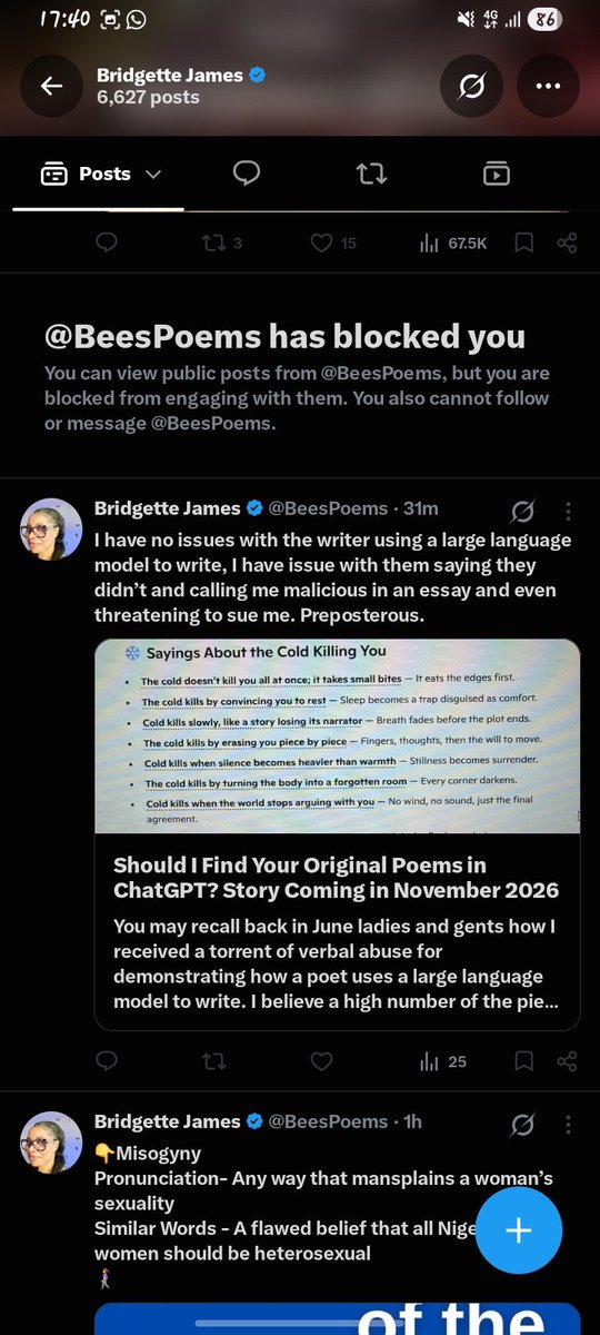 Garricologist's tweet photo. Today, @BeesPoems started a new round of attacks and witch hunts against me &amp; attached are her posts. Sometimes in March, she came for my brother openly, so I reached out to her via email, considering the professional relationship we've had in the previous months. https://t.co/nUDnO0HTso