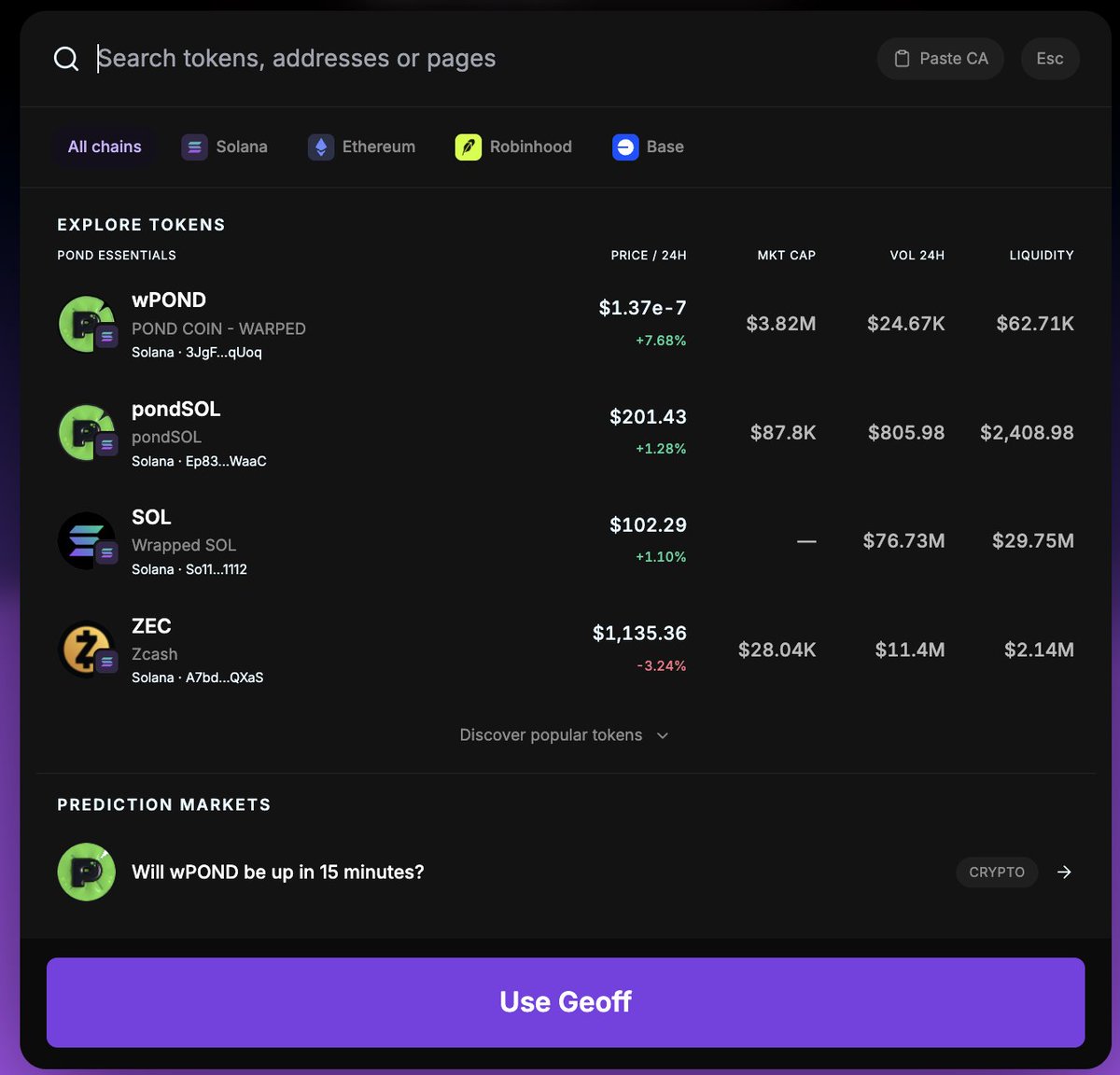 Cary0x5's tweet photo. solana:3JgFwoYV74f6LwWjQWnr3YDPFnmBdwQfNyubv99jqUoq New Deployment!
- Style tweaks- main page, max
- Copy changes- more Geoff references
- Juice pages/titles changed to Bubbles
- Quick search and market updates https://t.co/Ei5s6lH5IN