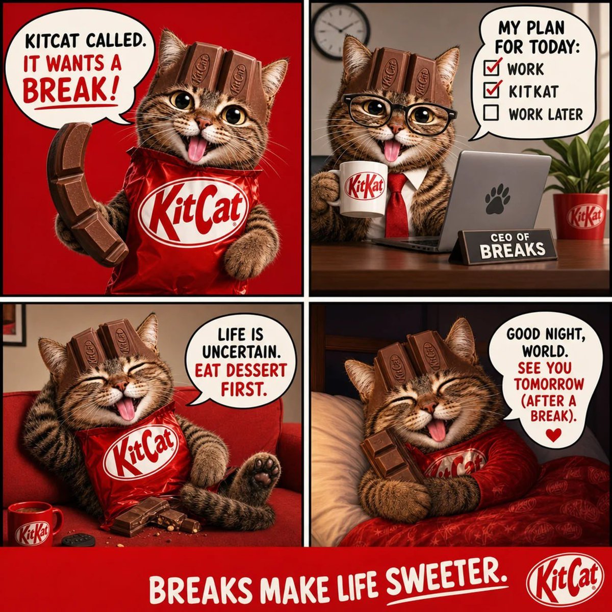 kitcatstonk's tweet photo. $KITCAT is not just a snack, its a whole vibe https://t.co/afj7mquxoC