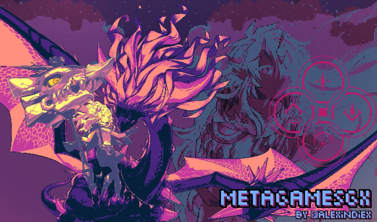 AlexIndiex's tweet photo. Commission for @MetaGamesGX 
Exclusive playmat available at https://t.co/5gNmUk7aw9
No AI was used in the making of these pixelarts. 
Images have been scaled down and blurred to prevent unauthorized use/reposting. https://t.co/6xdgZY1UyH