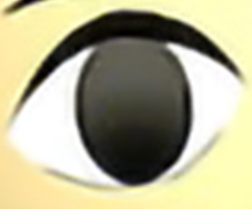 Furygradion's tweet photo. @BBwanny No panic. Although in later titles—like *Hyrule Warriors*, for example—it repeats the same issue. On the NDS and 3DS, the line beneath the eye was visible when the eye was open.

This left (first) photo is original inGame. Second is likes same, but improve eyeline. No pupils. https://t.co/fw9C774n9L
