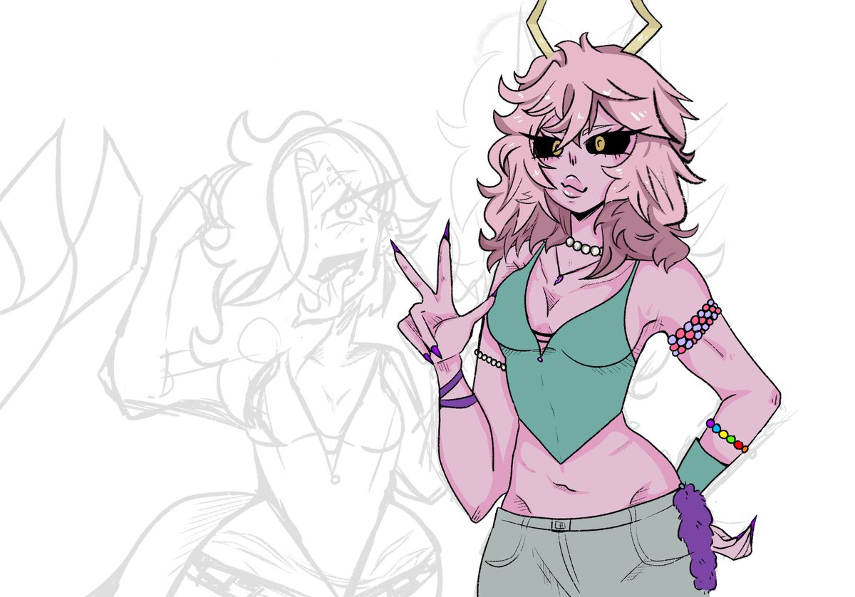 toastydoescomms's tweet photo. @NovaxVtuber Rough sketch but Mina and my OC Azz!! https://t.co/vPdszHjVkZ